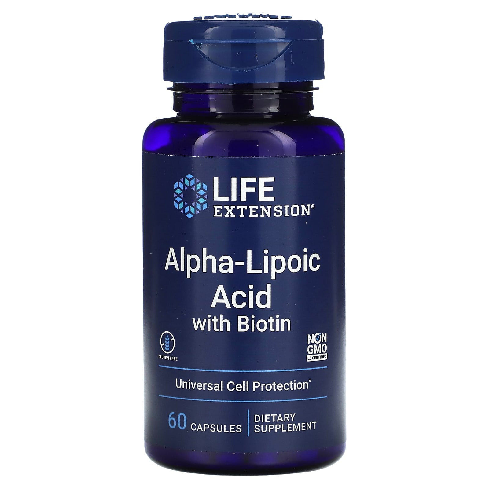 Life Extension, Alpha-Lipoic Acid with Biotin, 60 Capsules UPC 737870457060 | HiLife Vitamins